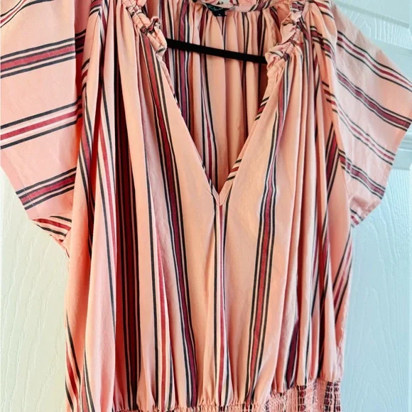 Rails Amelia dress coral navy blue stripes - Picture 9 of 10